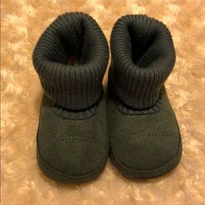 Gray Baby Booties